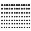 Pasamer 84pcs/Set High Heel Tips Replacesment Tap , Shoe Repair Stiletto Replacement Heels Tips Anti-Slip Heel Tips for High Heel Shoes, Shoes Dowels Repair view 1