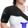 NEWGO Shoulder Ice Pack Wrap, Ice Shoulder Brace for Rotator Cuff and Arm, 3D Gel Cold Compression Sleeve for Injuries Reusable, Instant Cold Compress Wrap for Surgery Recovery & Shoulder Discomfort view 1