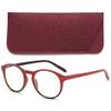 VEVESMUNDO Round Reading Glasses Vintage Large Frame Spring Hinge Blue Light Blocking Glasses for Women Men view 1