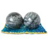 Addune Chinese Baoding Balls Dark Grey Health Exercise Stress Hand Balls Natural Chinese Health Medicine Marble Balls (Dark Grey, 2'') view 1