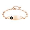 LinnaLove Heart Medical alert bracelet for Women Fashion Medical ID bracelets with Free engravingRose gold-CUSTOMIZE  view 1