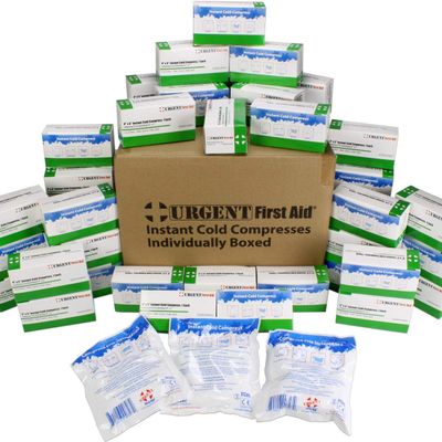 Case of 50 Individually Boxed Instant Cold Packs, 5" x 6" (4"x5" cold area) Disposable Cold Compresses - No pre-chilling required for fast first aid treatment & relief of aches, pains, bumps & bruises
