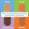 Tru-Colour Skin Tone Shade Fabric Bandages, Resealable Bag (120 Count)  Flexible, Waterproof, PFAS-Free Adhesive Strips Help Protect Cuts, Scrapes, Scratches  Multicolor view 2