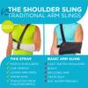 BraceAbility The Shoulder Sling - Patented Arm Support Strap and Waterproof Clavicle Immobilizer Brace for Broken Collarbone, Torn Rotator Cuff, Dislocation or AC Separation (Universal) view 3
