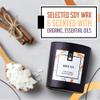CITea - 100% Natural Soy Wax Scented Candle, Stress Relief Soy Candle with Natural Oils, Large Candle 8 Oz, Sandalwood and Musk Scent, Relax view 3