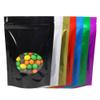 100 Double-Sided Matte/Glossy Color with Clear Round Window Stand-Up Pouch (4.7" x 7.1", Glossy Mixed) view 1