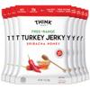Think Jerky Sriracha Honey Turkey Jerky, Chef Crafted Free Range Turkey, Gluten Free, No Antibiotics or Nitrates, Healthy Chef Crafted Recipe, Low Calorie and Low Fat - 1.0 oz Bags, 8 Pack view 1