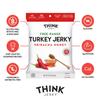 Think Jerky Sriracha Honey Turkey Jerky, Chef Crafted Free Range Turkey, Gluten Free, No Antibiotics or Nitrates, Healthy Chef Crafted Recipe, Low Calorie and Low Fat - 1.0 oz Bags, 8 Pack view 3