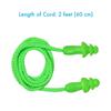 25 Pairs Corded Ear Plugs Soft Silicone Reusable Earplugs Noise Cancelling for Hearing Protection, Sleeping (Green) view 3
