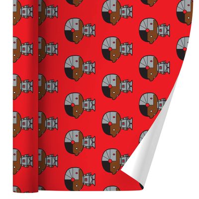 GRAPHICS & MORE Justice League Cyborg Cute Chibi Character Gift Wrap Wrapping Paper Rolls