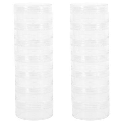 2-Pack 7 Day Pill Organizer Large Travel Medicine Storage Box with 3 Compartments Weekly Stackable Vitamin Case
