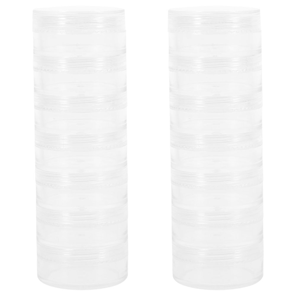 2-Pack 7 Day Pill Organizer Large Travel Medicine Storage Box with 3 Compartments Weekly Stackable Vitamin Case