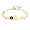 LinnaLove Heart Medical alert bracelet for Women Fashion Medical ID bracelets with Free engravingGold-CUSTOMIZE  view 1
