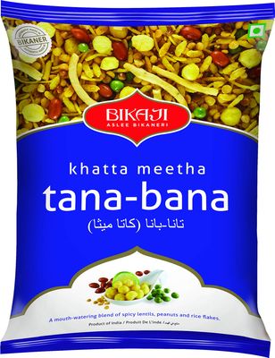 Bikaji Khattha Meetha Tana-Bana, Sweet and Sour Mix, Authentic Indian Foods and Namkeen Snack - 200 grams