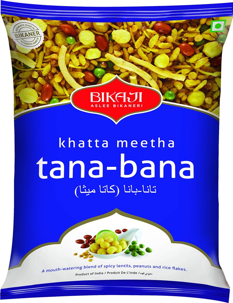 Bikaji Khattha Meetha Tana-Bana, Sweet and Sour Mix, Authentic Indian Foods and Namkeen Snack - 200 grams