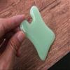 100% High Quality Natural Jade Scraping Gua Sha Massage Tool with Printed Chinese Character Blessing, Wonderful Massager for SPA Treatment, Facial Massage,Back Massage. view 3