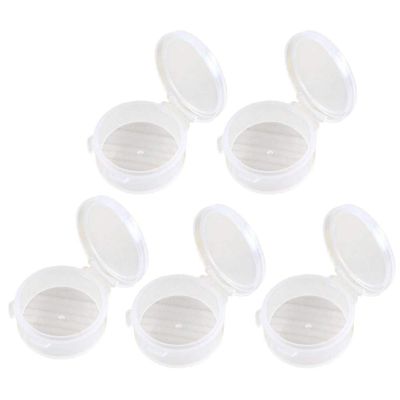 Artibetter 10PCS Mini Empty Clear Round Box with Lid Pill Box Earplug Storage Small Pill Case Small Pill Case