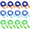 12 Pairs Corded Ear Plugs Soft Silicone Reusable Earplugs Noise Cancelling for Hearing Protection, Sleeping (Combo 12) view 1