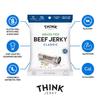 Think Jerky Classic Beef Jerky, Grass-Fed High Protein Beef Jerky, Gluten Free, No Antibiotics or Nitrates, Healthy Chef Crafted Recipe, Low Calorie and Low Fat - 2.2 oz Bags, 8 Pack view 3