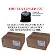2 Box - Trash Bag, 55 - 60 Gallon - (100 CountBox) 38 x 58 Density Garbage Bags ( Black ) 200 Bags Total view 2