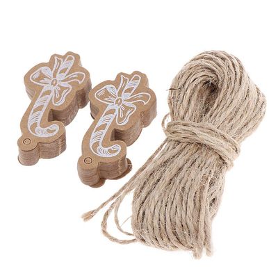 100pcs Christmas Paper Tags Gift Tags Hang Tags with Jute Twine Hanging Gift Wrap Tags Cards Label Xmas Tree Decor - Crutch