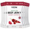 Think Jerky Sweet Chipotle Beef Jerky, Grass-Fed High Protein Beef, Gluten Free, No Antibiotics or Nitrates, Healthy Chef Crafted Recipe, Low Calorie and Low Fat - 1.0 oz Bags, 8 Pack view 1