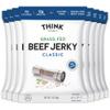 Think Jerky Classic Beef Jerky, Grass-Fed High Protein Beef, Gluten Free, No Antibiotics or Nitrates, Healthy Chef Crafted Recipe, Low Calorie and Low Fat - 1.0 oz Bags, 8 Pack view 1
