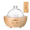2025 Upgraded Remote Handmade Glass & Real Wood Essential Oil Diffuser, Aromatherapy Diffuser, 200ml Aroma Humidifier, Cool Mist with 7 LED Colors, Waterless Auto Shut-Off for Home Office Bedroom Gift view 1