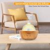 2025 Upgraded Remote Handmade Glass & Real Wood Essential Oil Diffuser, Aromatherapy Diffuser, 200ml Aroma Humidifier, Cool Mist with 7 LED Colors, Waterless Auto Shut-Off for Home Office Bedroom Gift view 2