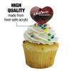 A Nightmare on Elm Street Logo Heart Love Cupcake Picks Toppers Decoration Set of 6 view 3