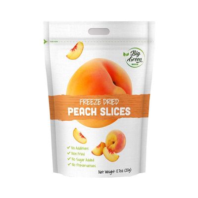 Big Green Organic Food- Freeze-Dried Peach, Healthy Snacks, Natural Flavor (12)