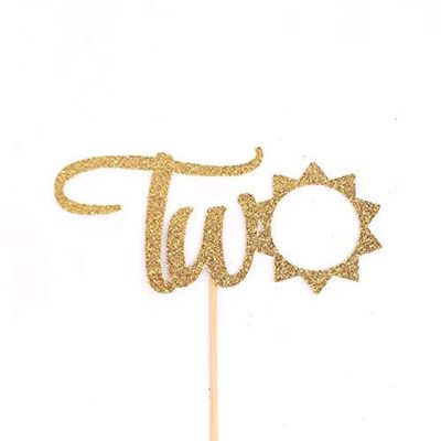 Atelier Elegance Two Cake Topper, Sun Cake Topper, 2nd Birthday Cake Topper, Sunshine Two
