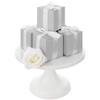 Andaz Press Silver 3x3x3 Cube Favor Box with Satin Ribbon, 50-Pack, Wedding, Baby Shower, Bridal Shower, Graduation, Baptism view 3