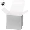 Andaz Press Silver 3x3x3 Cube Favor Box with Satin Ribbon, 50-Pack, Wedding, Baby Shower, Bridal Shower, Graduation, Baptism view 4