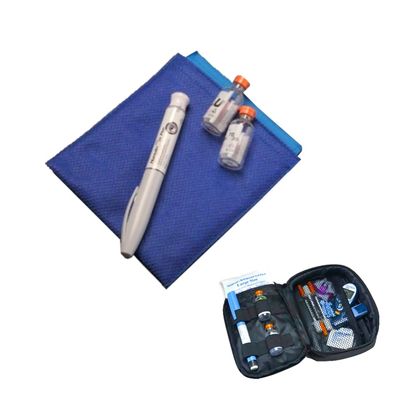 Medicool Poucho Diabetic Wallet+Daily Diabetic Organizer Bundles | PSMP+DAILYBundle-Blue