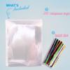200 Pack Clear Cellophane Bags for Favors - Transparent Goodie for Birthday Party, 4x6 Inch with 5-Inch Twist Ties - Candy, Treat for Gift Giving view 4