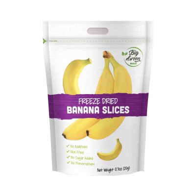 Big Green Organic Food- Freeze-Dried Banana, Healthy Snacks, Natural Flavor (12)