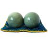 Addune Dark Green Baoding Balls Marble Chinese Health Exercise Massage Balls Stress Relieve Hand Exercise Tool Relax Fingers Gift (Dark Green, 2'') view 1
