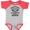 inktastic Handpicked for Earth By My Great Uncle in Heaven Baby Bodysuit 12 Months Baseball Heather and Red 37295 view 1