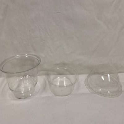 10 Ounce Clear Plastic Cups with inner cup and Lids (150 Count) 10 Oz Dessert Cups with Lids - Plastic Fruit Cups (10oz bowl)