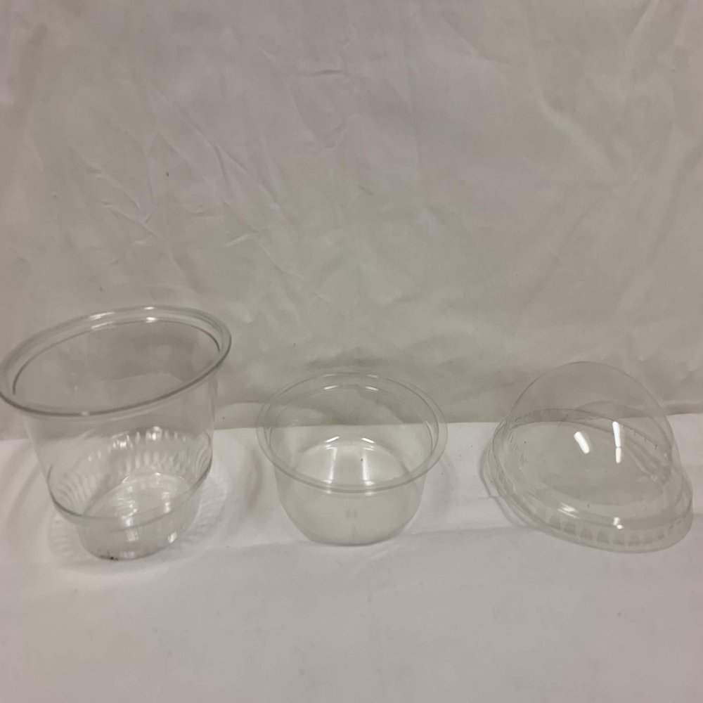10 Ounce Clear Plastic Cups with inner cup and Lids (150 Count) 10 Oz Dessert Cups with Lids - Plastic Fruit Cups (10oz bowl)