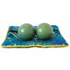 Addune Dark Green Baoding Balls Marble Chinese Health Exercise Massage Balls Stress Relieve Hand Exercise Tool Relax Fingers Gift (Dark Green, 1.4'') view 1