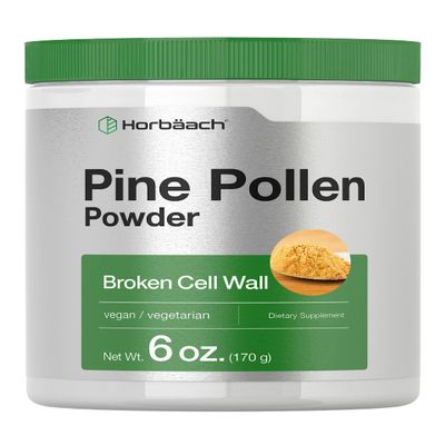 Horbach Pine Pollen Powder | 6 Ounce | Nature's Superfood | Non-GMO, Vegetarian, Gluten Free Supplement