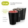 TRUE Plastic Cups for Cocktails, Soda, Iced Coffee, Iced Tea, Beer Pong, Disposable Cups for Birthday Party, Game Nights, Happy Hour, Picnic, Beach Trips, Camping, 16 oz, Set of 50, Black view 2