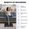 Hooga Grounding Mat for Sleep, Energy, Pain Relief, Inflammation, Balance, Wellness. Earth Connected Indoor Grounding for Home, Office, Work. 15 Foot Cord Included. Conductive Carbon view 2
