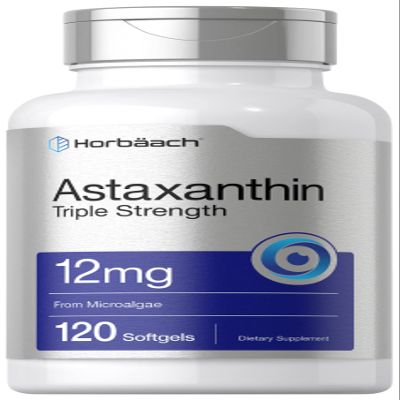 Horbach Astaxanthin Supplement | 12mg | 120 Softgels | Triple Strength | from Microalgae | Non-GMO & Gluten Free