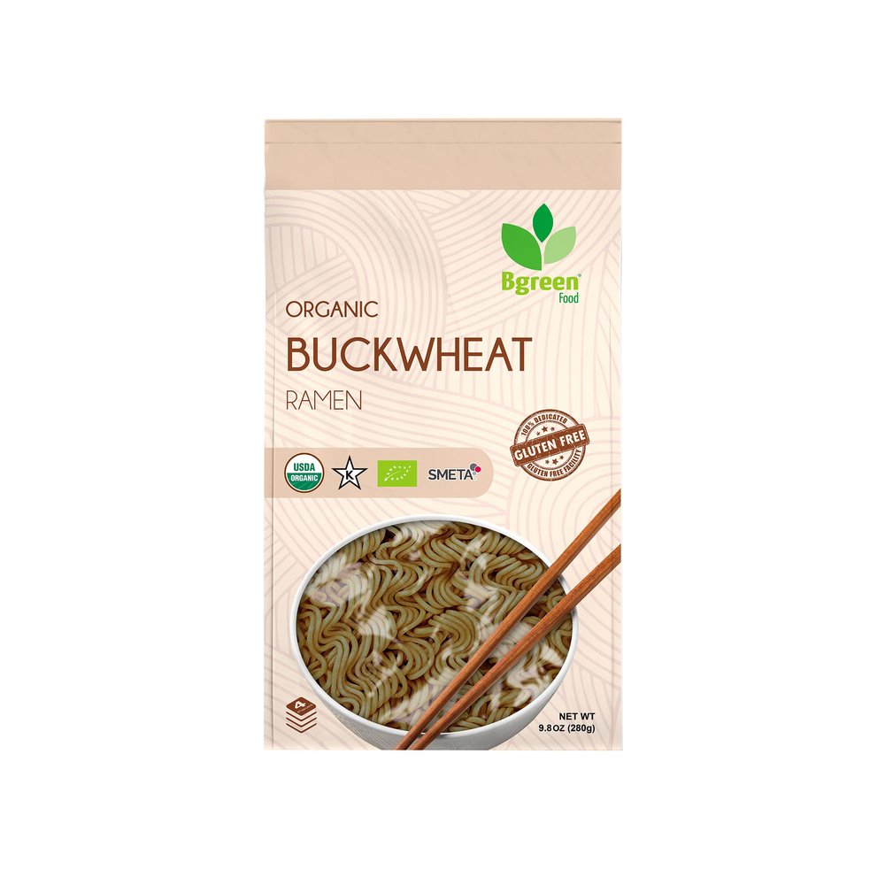 Big Green Organic Food- Organic Buckwheat Ramen, Gluten-Free, Non-GMO, Vegan, Kosher (12 pieces) Pack of 1