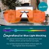 Sleep ZM 100% Clip On Blue Light Blocking Glasses - Better Sleep Anti Eye Strain - Computer Gaming for Women Men - Metal - 99% Night-time Amber Lens view 2