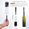 ALINK 16 inch Extra Long Black Bottle Cleaning Brush Cleaner for Washing Narrow Neck Beer/Wine/Thermos, Sport Well/Brewing Bottles/Hummingbird Feeder view 2