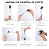 ALINK 16 inch Extra Long Black Bottle Cleaning Brush Cleaner for Washing Narrow Neck Beer/Wine/Thermos, Sport Well/Brewing Bottles/Hummingbird Feeder view 4